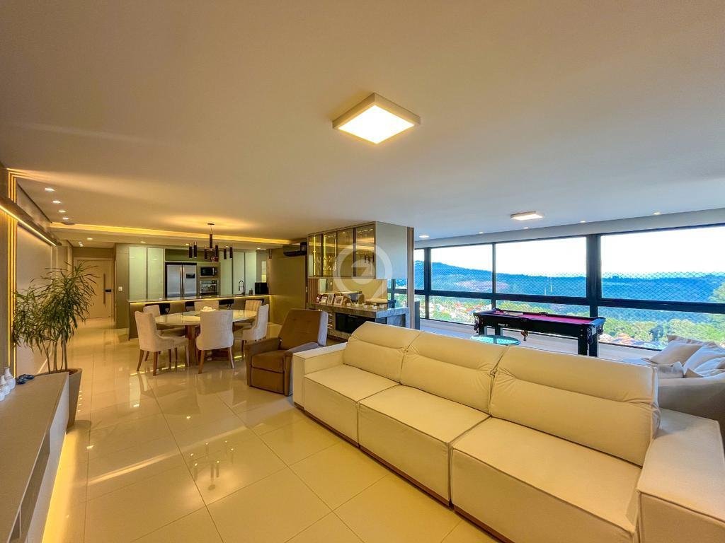 Living integrado do apartamento em Ivoti, com vista para a cidade